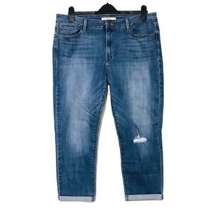 Levi’s Distressed Mid Rise Skinny Jeans Women’s Plus Size 33 16 Ripped Knee